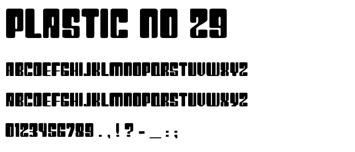 Plastic No.29 font